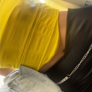 Mini Black Skirt with V cut